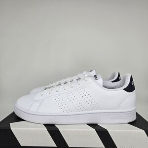 New Adidas Advantage 'White Legend Ink' Men's Tennis Shoes Size 12